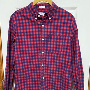 Abercrombie boys x/l dress shirt plaid blue and red. New no tags